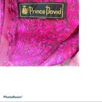 Vintage Prince David Pink Black Print Dress Size 12 Photo 2