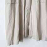 GU Linen Blend Gown Coat Beige M Belted Size M Photo 4