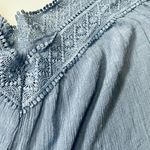 Robert Louis M/L Blue Blouse Beautiful Airy boho style Photo 1