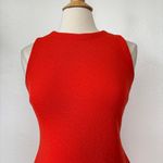 Corner House Vintage 70s Orange Preppy Mini Drop Waist Sleeveless Dress Photo 3