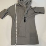 Cupshe Gray Waffle Knit Oversized Pullover Sweater Hooded EUC Sz M Polyester Photo 10