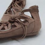 Qupid Ballet Flats Shoes Womens Size 7 Tan Casual Lace Up Slip On Photo 5