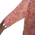 Roberta Roller Rabbit  Size M Embroidered Tunic Blouse‎ Ivory Coral Beach Paisley Photo 2