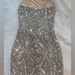 Lulus Silver Sequin Dress Photo 3
