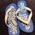 Havaianas  Hibiscus Blue and White Flip Flops Photo 6