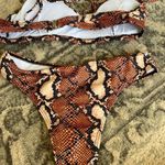 2 piece snakeskin print bikini▪️size S Brown Photo 6
