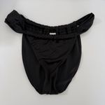 Good American NWOT  Black Shine Ruched Bikini Bottom Photo 2