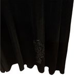 Fiore USA 90’s Black Slinky Floral Sequin LS Maxi Dress Sz L Boho Witchy Goth Photo 3