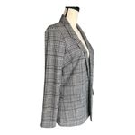 Rachel Zoe Brand New Knit Black and White Plaid Open Blazer Size M Photo 2
