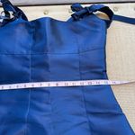 Doll kill Current Mood Satin Dress with Bow Straps Large Blue Photo 3