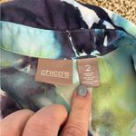 Chico's Chico’s Long Sleeve Blouse Painted Passion Sophia Size 2 (Large) Luxury S7 Photo 2