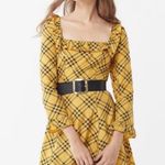 Urban Outfitters OB886261 Kristen Yellow Black Plaid Ruffle Mini Dress $69 EUC L Photo 8