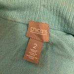 Chico's  Wool Blend Open Front Long Sleeve Cardigan Sweater Light Blue‎ Size L/12 Photo 4