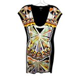 Just Cavalli Womens Size EU 42 Aztec Print Stretch Knit Scoop Neck Geometric Photo 1