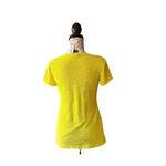 Ann Taylor women’s yellow crochet overlay neon rave party night out boho top S Photo 3