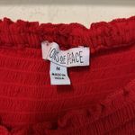 Patrons of Peace  Size Medium Red Print Smoked Jumpsuit Photo 2