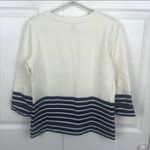 J.Crew Size XS Nautical Navy Colorblock Striped Cotton Crewneck Sweatshirt Photo 4