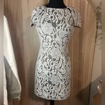MM Couture White Lace Midi Dress Photo 2
