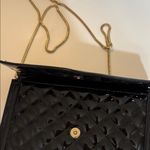 Urban Expression Urban Expressions Vegan Glossy Black Quilted Clutch Gold Snack Chain Strap Photo 3