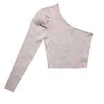 Endless Rose NWT Women's Puff Sleeve One Shoulder Top Dusty Pink Size M Photo 1