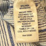 Per Se Linen Blend White and Blue Cargo Shorts Relaxed Fit Size Medium Photo 5