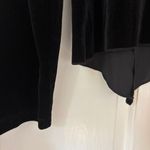 Soft Surroundings VTG Black Velvet Blouse Asymmetrical Hem Rosette Plus Size 1X Photo 6