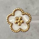 Stainless Steel Floral Elegance Stud Earrings White Photo 2