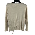 Madewell  Long Sleeve Knot Hem Oatmeal Tee Size Large Photo 1