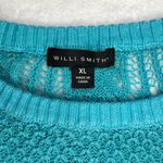 Willi Smith  Ombré Open Knit Sweater in Blue/White Size XL 3/4 Sleeve Photo 4
