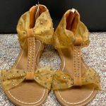 Blueberry Goldish brown sandals with rhinestone 7 Photo 4