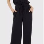 Barefoot Dreams  Malibu Collection Luxe Onepiece Wide Leg Jumpsuit Black Womens M Photo 0