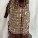 Liz Claiborne Vintage Crossbody Leather Purse Brown Small Pockets Bag square Photo 10