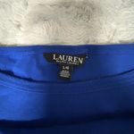 Ralph Lauren Lauren Cobalt Blue and White Striped Shirt Photo 5