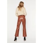 Bardot  Croc Faux Leather Pants in Tan Croc 8 Womens Vegan Trousers Photo 9