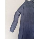 Title Nine Guthrie French Terry Mock Neck Long Sleeve Navy/Grey Dress Size M Blue Size M Photo 3
