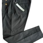 Loft Women's High Waist Skinny black sailor dress pants with gold-tone buttons Photo 0