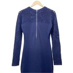 Milly NWT Dress Navy Blue Fractured Pointelle Bodycon Sheath Women’s Size Medium Photo 8
