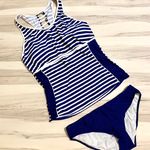 Boutique Striped racerback tankini swimsuit Photo 4