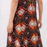 ZARA Tribal Print Open Back Slit Maxi Dress Photo 0