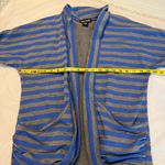 Wet Seal Vintage Y2K  Open Front Striped Blazer Jacket Size Medium Blue Gray Photo 1