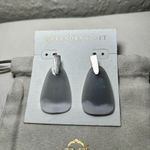 Kendra Scott NWT  Marty Silver Drop Earrings In Slate Cat's Eye NEW‎ w Dustbag Photo 1
