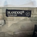 BLANK NYC The Reade Crop Ankle-Zip Skinny Cargo Jeans Hi-Rise 27 Womens Green Photo 7