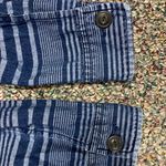 American Eagle Denim Striped Hoodie Drawstring Waist Photo 8