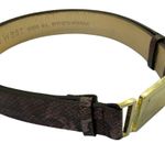 Nine West Synthetic Leather Belt Adjustable gold tone buckle size M/L Photo 3