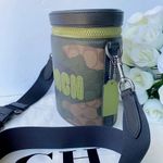 coach Barrel Crossbody In Signature Canvas With Camo Print And Coach Patch cc024 Photo 1