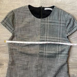 Alice + Olivia Coley Paneled Prince of Wales Checked Woven Mini Dress Photo 12