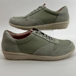 Vionic Women 5 Karigan Casual Comfort Lace-Up Slip On Sneaker Sage Leather Suede Photo 1