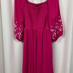 Torrid Pink Smocked Bodice Crinkle Skirt Mini Dress Sz.1 Photo 4