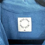 With Jean With Jéan Alexa Ruched Mini Button Down Shirt Dress in Blue Photo 4