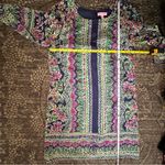 Lilly Pulitzer  Women’s Sz 6 Navy Green Pink Silk Not Too Catty Rylee Shift Dress Photo 7